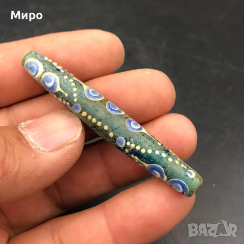 ФЪН ШУЙ РИСУВАНО СТЪКЛО СТАРА МЪНИСТА ТАЛИСМАН ПРОТИВ УРОКИ АМУЛЕТ ДЗИ МЪНИСТА, снимка 3 - Антикварни и старинни предмети - 44666236