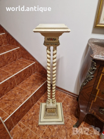 Уникална антикварна италианска колона пиедестал Silik