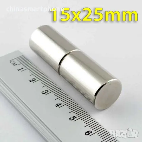 Неодимов магнит 15x25mm N52 4000-4100Gs 33гр цилиндричен | moqtmagazin.com