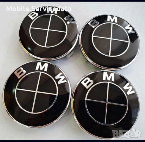 Комплект капачки за джанти BMW 68 мм Алуминий Черен 4 бр, снимка 2 - Аксесоари и консумативи - 52166840
