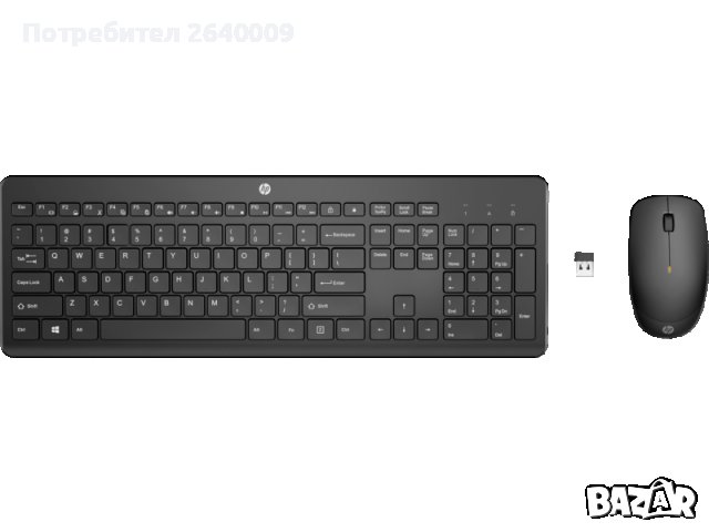 HP235 безжична клавиатура+мишка, снимка 1 - Клавиатури и мишки - 44193583