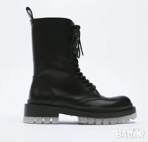 Нови кубинки ZARA естествена кожа - 35 номер, снимка 11 - Дамски боти - 38612268