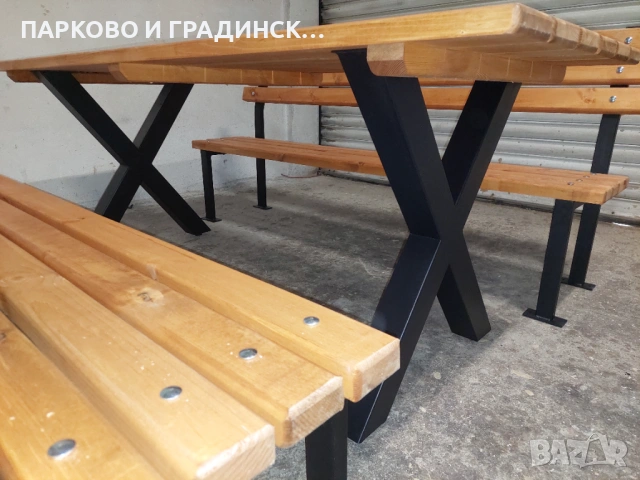 Комплект маса с 2 пейки,баварски комплект, снимка 2 - Маси - 53658025