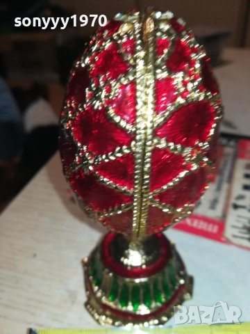 ФАБЕРЖЕ-ЯЙЦЕ МЕД/МЕСИНГ 3108251912, снимка 14 - Антикварни и старинни предмети - 51554498