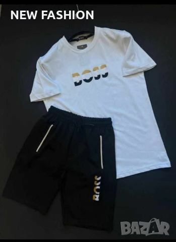 Мъжки Памучен Комплект - лого Бродирано ✨Boss