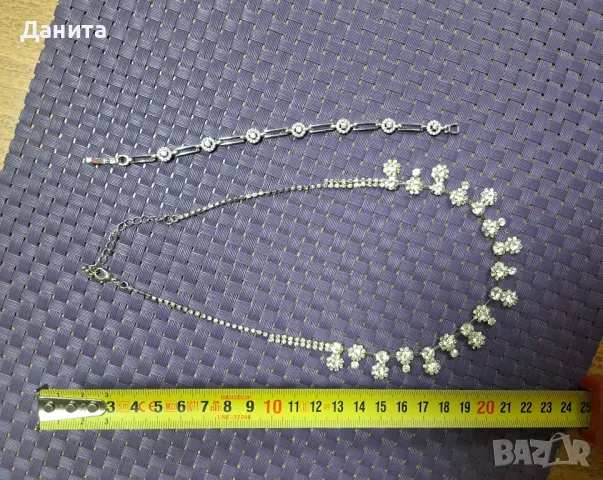 Красив комплект от колие с гривна, снимка 2 - Бижутерийни комплекти - 48357491