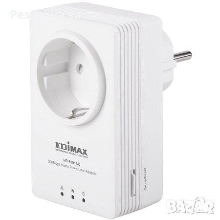 Адаптер Powerline EDIMAX 500 Mbps, снимка 1 - Мрежови адаптери - 39048263