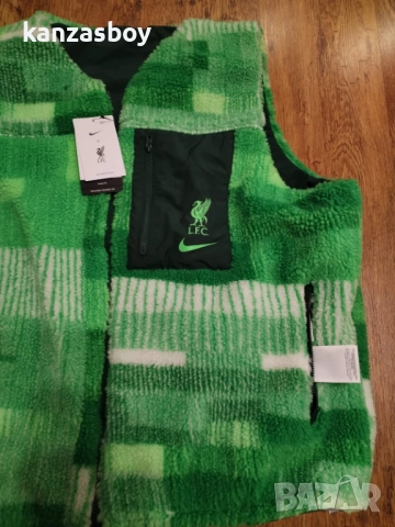 Nike Liverpool Embroidered Warm Fleece Vest Men -Green - мъжки шерпа елек 2лицев нов L/XL/2XL, снимка 2 - Якета - 52967596