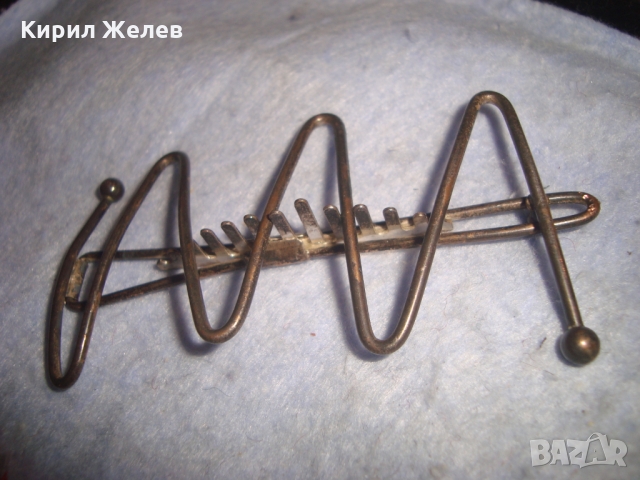 СТАРА ВИНТИДЖ ПОСРЕБРЕНА РЕТРО АРТ ДЕКО ШНОЛА 7239, снимка 5 - Антикварни и старинни предмети - 36107170