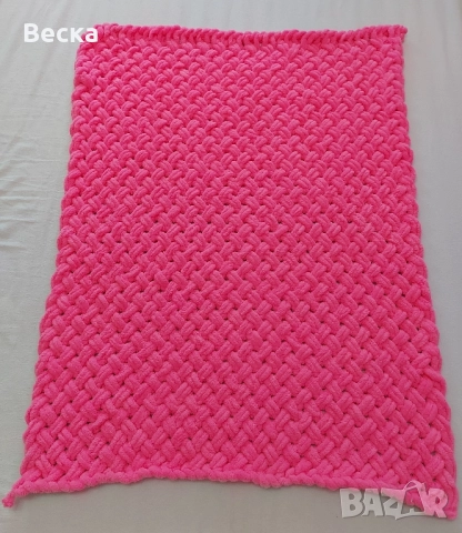 Ръчно плетено бебешко одеялце, снимка 4 - Спално бельо и завивки - 52200386