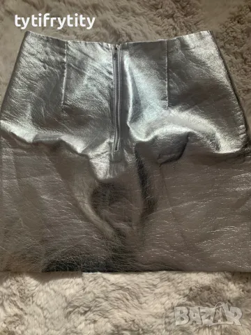 Сребърна къса пола H&M, снимка 1