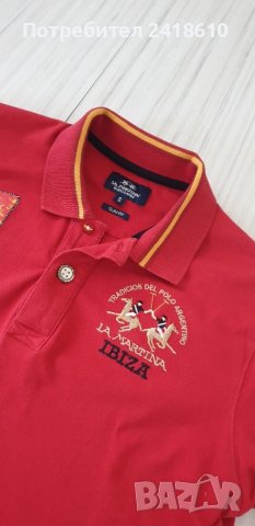 La Martina IBIZA Pique Cotton Slim Fit Mens Size S ОРИГИНАЛНА Тениска!, снимка 7 - Тениски - 41729317