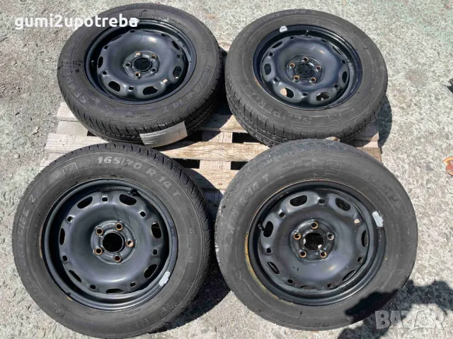 14 цола джанти 5х100 Skoda Fabia 5J et35 гуми 165/70/14 Симперит