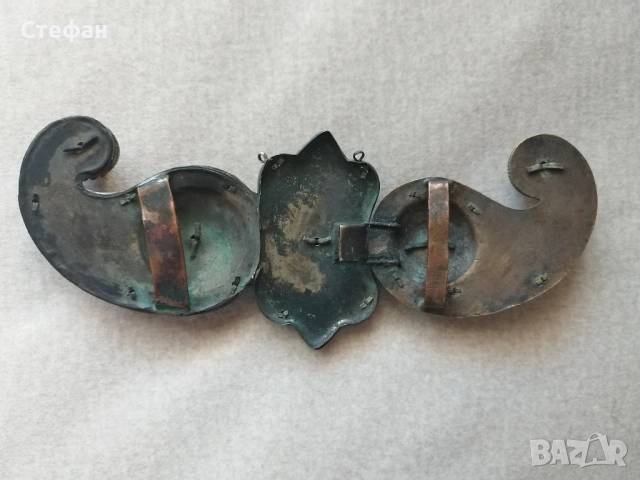 Сребърна филигранна пафта., снимка 2 - Антикварни и старинни предмети - 53040105