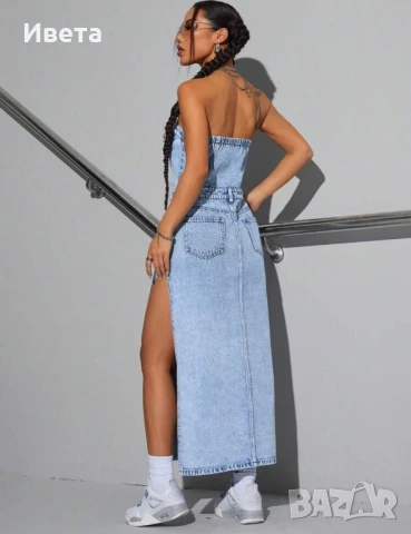 Дамска дънкова рокля, снимка 2 - Рокли - 50587121