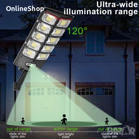 ПРОМО!!! Мощна соларна лампа с ефективно LED осветление, снимка 13 - Лед осветление - 53713973