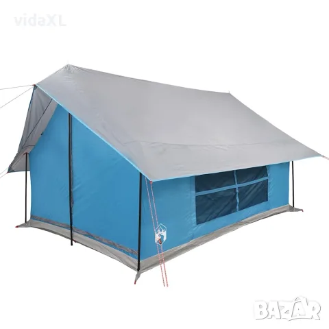 vidaXL Къмпинг палатка за 5 души, синя, водоустойчива, снимка 5 - Палатки - 56147430