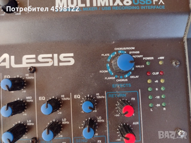 Аудио миксек Alesis Multimix 8 USB FX, снимка 4 - Ресийвъри, усилватели, смесителни пултове - 53782068
