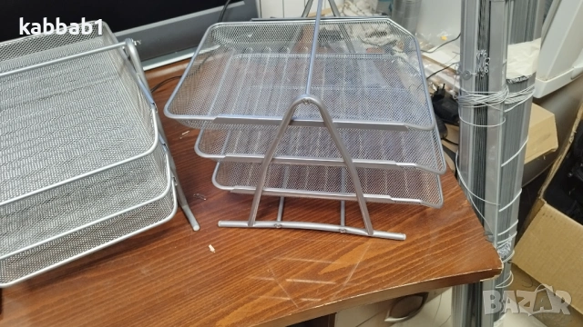 Поставка за документи - Метален органайзер за документи с 3 рафта, снимка 8 - Органайзери за бюро - 53117814