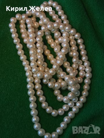 БЕЛИ ПЕРЛИ РЕТРО СТИЛ ГЕРДАН ОГЪРЛИЦА КОЛИЕ 13833, снимка 9 - Колиета, медальони, синджири - 29636705