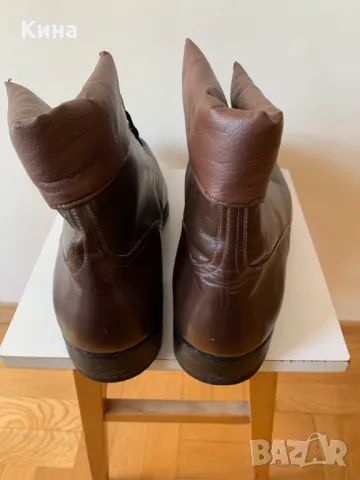 Продавам топли зимни боти от естествена кожа и гьон, снимка 4 - Мъжки боти - 47396247