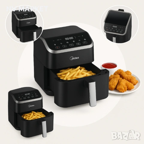  Air Fryer MAD55000ADK – 5L Midea, Намаление,12м гаранция,последни 8бр, снимка 2 - Фритюрници - 53861837