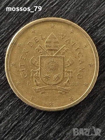 Монета 0,50€ Ватикана , снимка 3 - Нумизматика и бонистика - 55746229