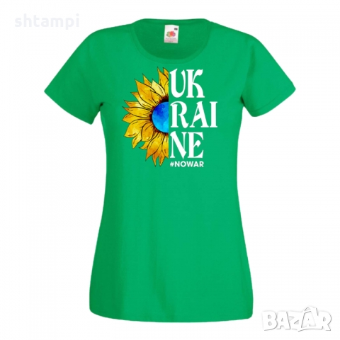 Дамска тениска NO WAR UKRAINE SUNFLOWER,Pray for Ukraine,Укркайна, против Войната, снимка 3 - Тениски - 36114220
