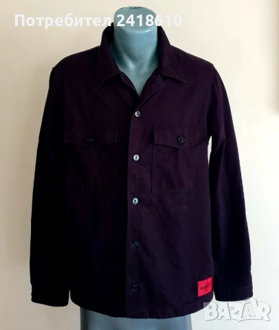 Hugo Boss HUGO Enalu Mens Jacket Size S / M  Пролет - Есен ОРИГИНАЛ! Мъжко Яке - Тип Риза!, снимка 5 - Якета - 52399566