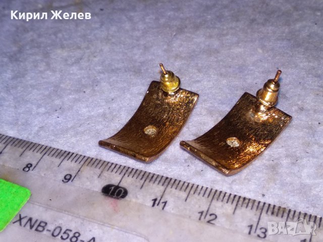 КРАСИВИ ПОЗЛАТЕНИ АРТ ДЕКО СТИЛ ОБЕЦИ от БЛАГОРОДНА НЕРЪЖДАЕМА СТОМАНА 37015, снимка 6 - Обеци - 41483747