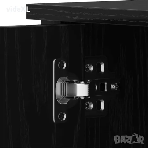 vidaXL ТВ шкаф 80 x 40 x 50 cm Черен дъб Инженерна дървесина, снимка 9 - Секции и витрини - 56148356