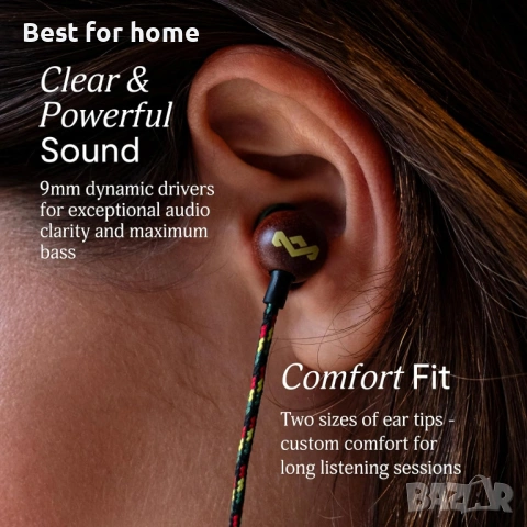 Marley House of Smile Jamaica USB-C кабелни слушалки с 9,2 мм драйвер , снимка 4 - Слушалки и портативни колонки - 53639115