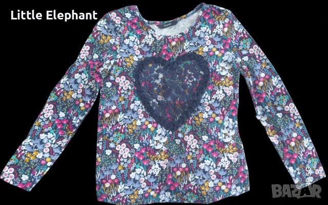 Блузка с дълъг ръкав"Heart from roses"6-7 г Англия/нова