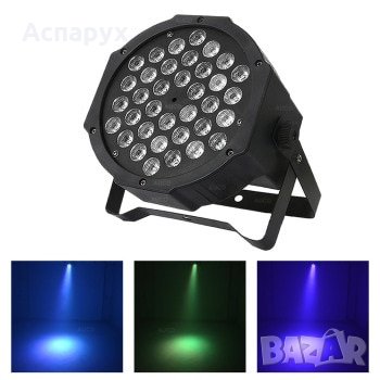 Парти диско лампа 36 LED, RGB, DMX, снимка 4 - Друга електроника - 35905666