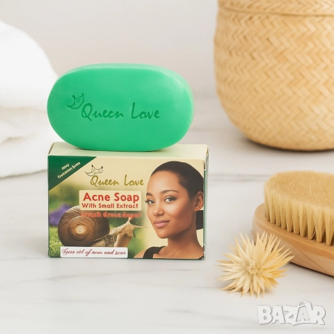 Сапун против акне с охлювна слуз – Дълбоко почистване и заличаване на белези