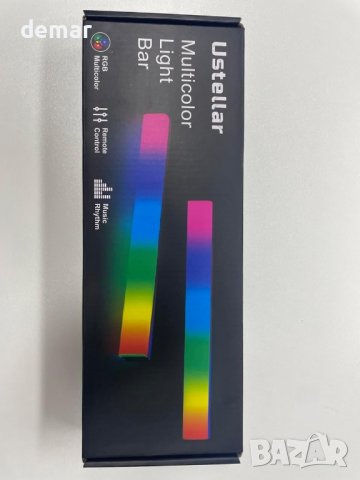 Ustellar RGB светлинна лента за синхронизиране с музика,8 динамични режима за декорация на стая 2 бр, снимка 8 - Лед осветление - 44148260