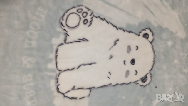 Порт бебе Kikka Boo Blue Polar Bear меко одеяло трансформиращо се в топло порт бебе, снимка 2 - Олекотени завивки и одеяла - 53413821