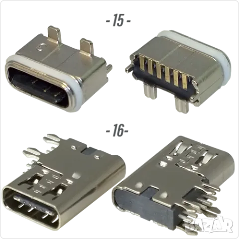Букса конектор USB Type-C  6 , 4 , 2 pin , Waterproof IP67-IP68  panel mount connector,панелен  монт, снимка 9 - Ремонт на друга електроника - 50423467