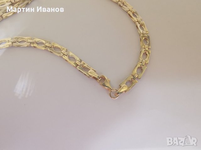 Златен синджир бяло и жълто 2, снимка 7 - Колиета, медальони, синджири - 41954020