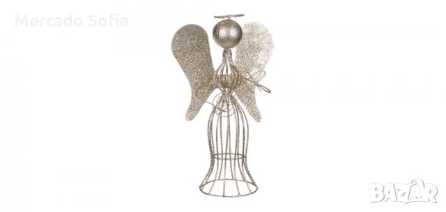 Коледен декоративен метален ангел, 30см 