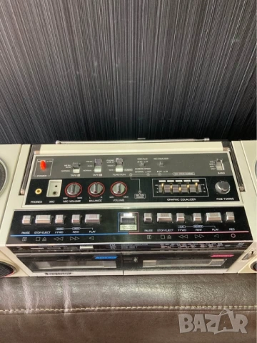 SANYO M-W24K VINTAGE RETRO BOOMBOX радио касетофон, снимка 5 - Радиокасетофони, транзистори - 53822195