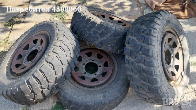4 гуми с джанти, общо 8 гуми 195/80R15, снимка 2 - Гуми и джанти - 53292014