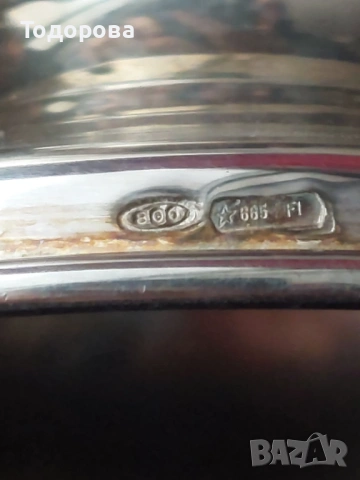 2 бр.Среърни чаши(купи) за десерт или други храни-сребро 800,вътрешна позлата,3 евро на грам, снимка 6 - Чинии - 53097291