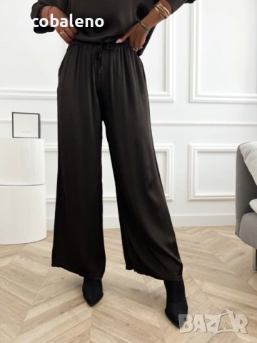 Дамски сатенени панталони, 5цвята , снимка 10 - Панталони - 53206533