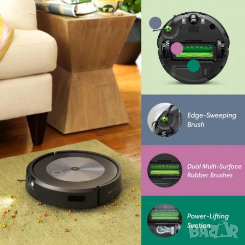 Прахосмукачка iRobot Roomba j7 Предна камера с AI 10 карти[като нова], снимка 3 - Прахосмукачки - 53264034