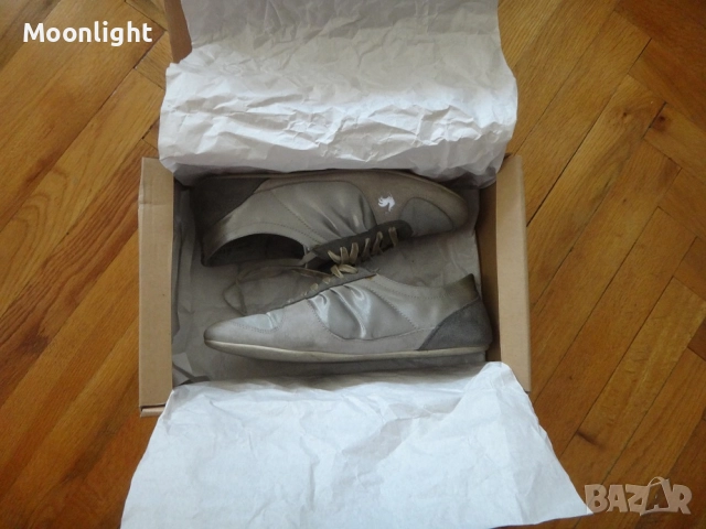 Оригинални сиви маратонки Le Coq Sportif 36 номер Bagatelle Satin Silver сиво-сребристи, снимка 10 - Маратонки - 52525269