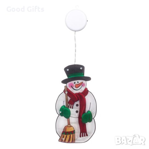 LED Светеща Коледна декоративна фигурка Снежен човек, 25cm, снимка 3 - Декорация за дома - 42703949