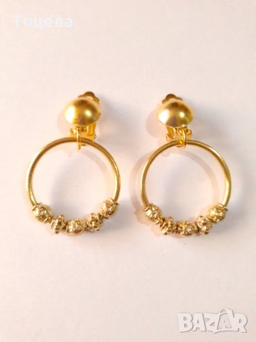 Новите ни прелестни обеци халки с клипс и красиви орнаменти цвят злато , снимка 5 - Обеци - 41521526