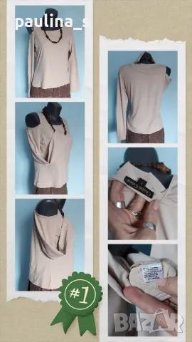 Два броя / Блуза с дълъг ръкав и открити рамене "Chasse Croise" и "Mudd" / голям размер , снимка 2 - Блузи с дълъг ръкав и пуловери - 28414796