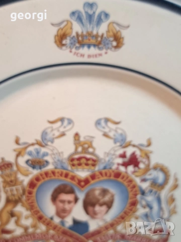 Колекционерска порцеланова чиния юбилейна по случай брака на принц Чарлз и Лейди Даяна Спенсър 34/1, снимка 4 - Колекции - 53573931